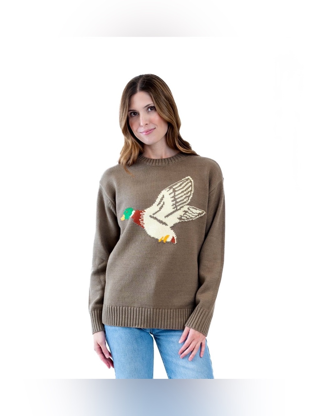 Mighty Fine Women’s Sweater with Duck